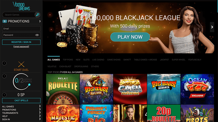 Voodoo Casino blackjack league