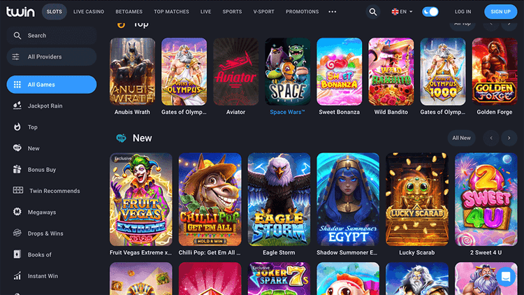 twin casino all new games