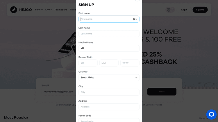 hejgo casino signup