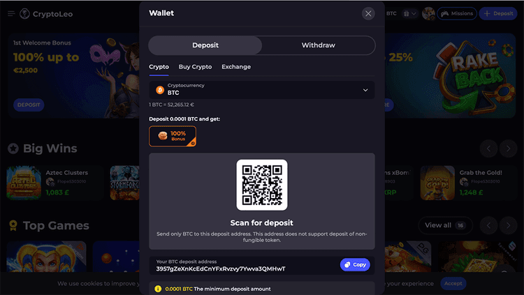 CryptoLeo wallet
