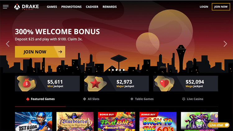 drake casino welcome bonus
