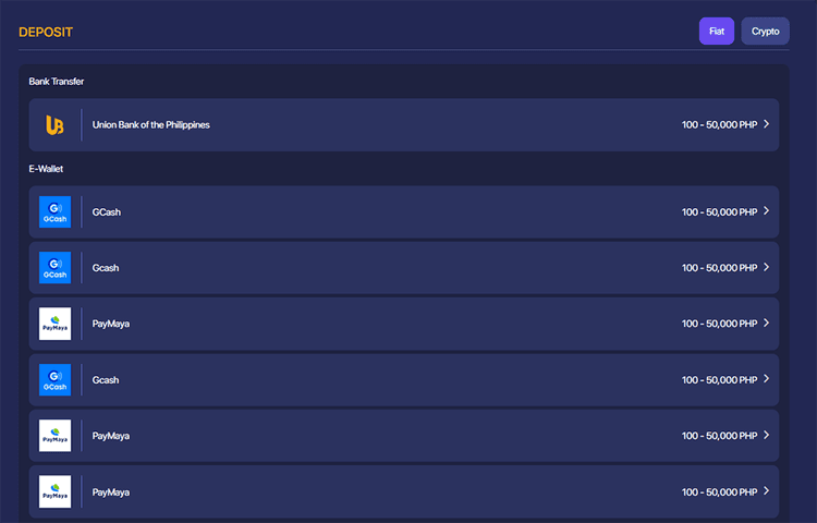 win deposit