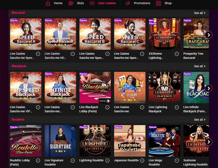 intercasino Live Casino