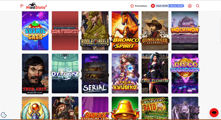 mad slot gameselection