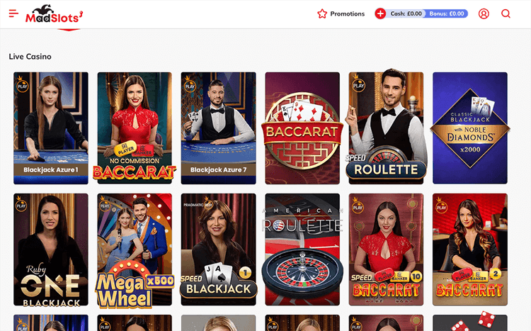 mad slot livecasino