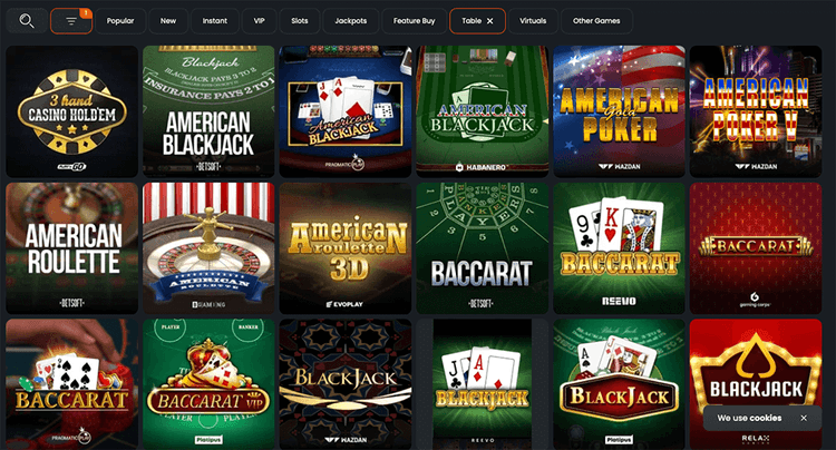 tablegames UcoBet