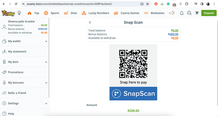 yesplay snap scan