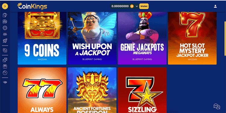 coinkings popular jackpots