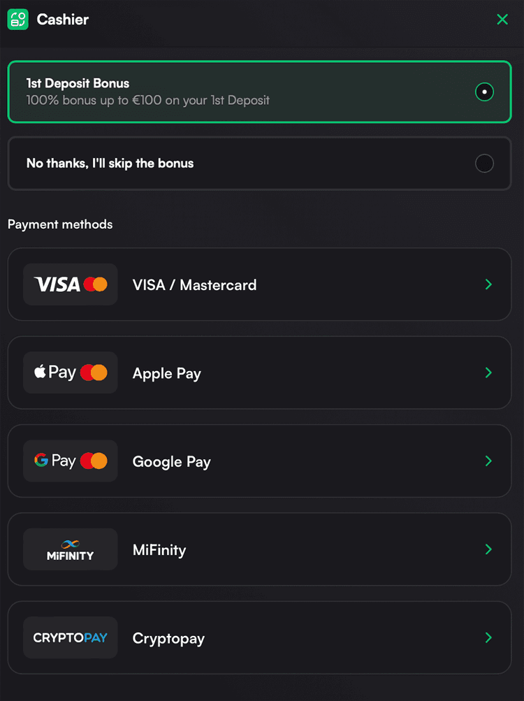 deposits instaspin