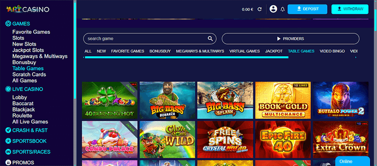 art casino livecasino