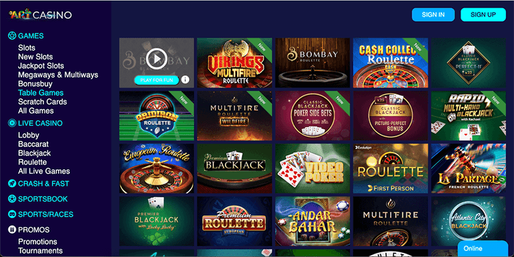art casino tablegame