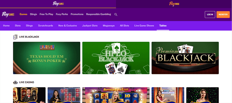 foxy game live blackjack