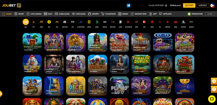 jolibet user interface