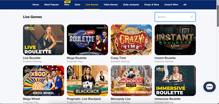 lottogo live casino
