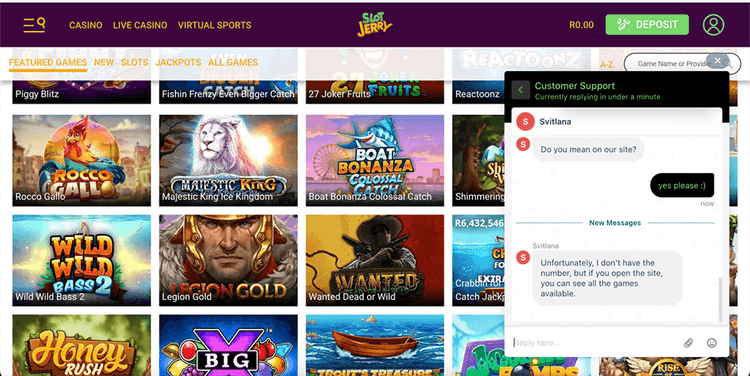 slot jerry casino cusotmer support