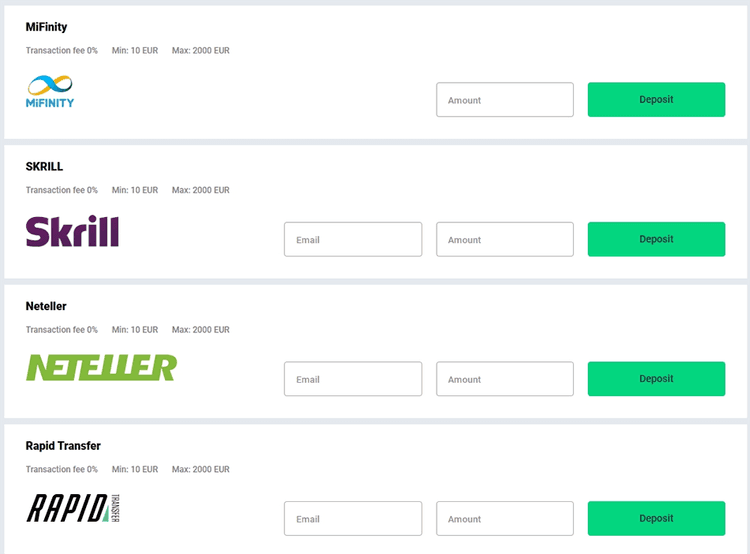 bet deposit
