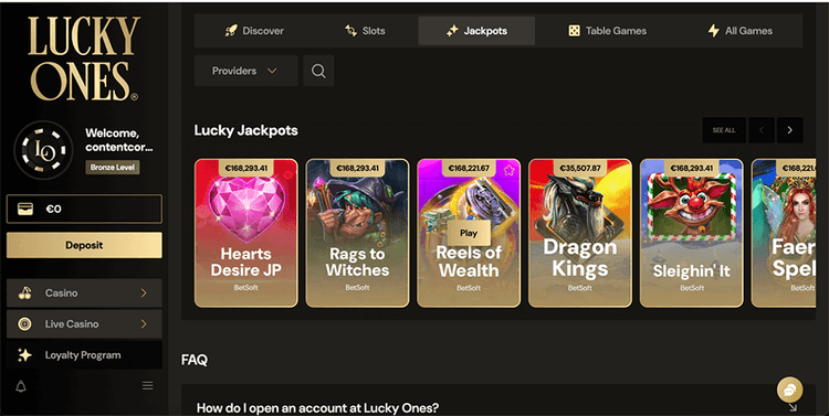 Lucky Ones Jackpot Games