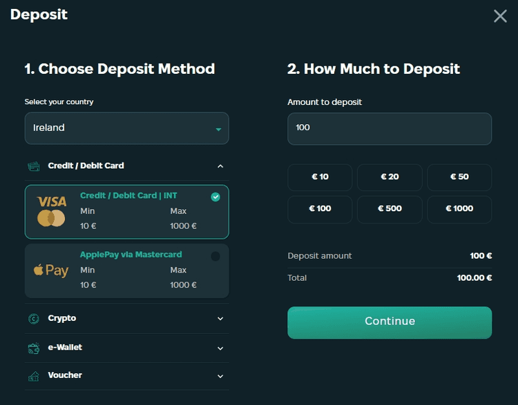 winsroyal deposit