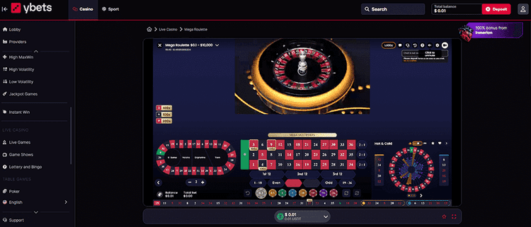 ybets Live Casino