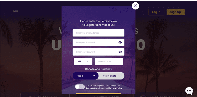 DreamWins Casino Personal Data