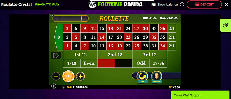 Fortune Panda Casino Table Games