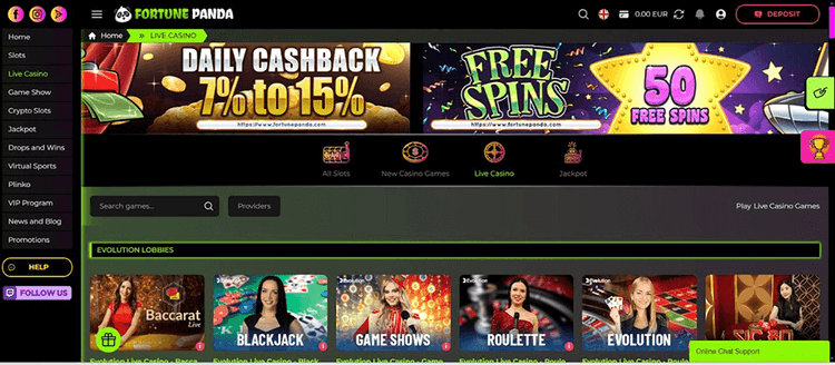 Fortune Panda Live Casino
