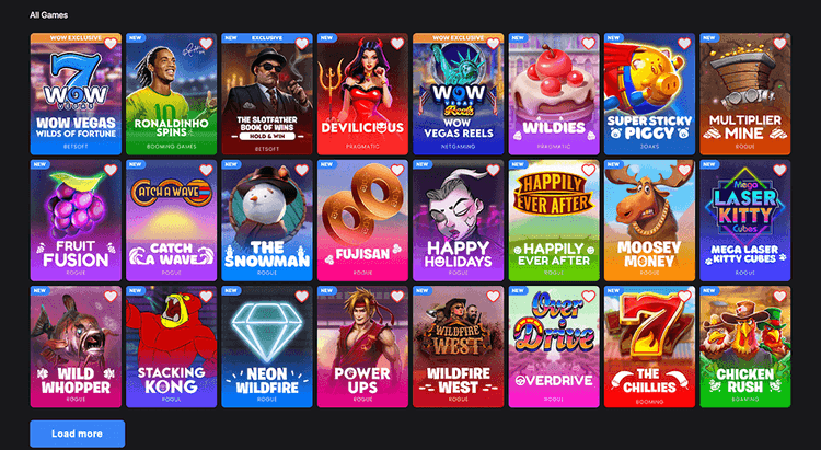 Wow Vegas gamTable Games