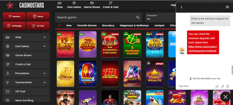 casinostars Customer Support