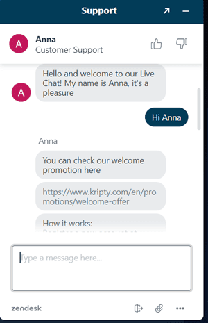 Kripty Customer Support