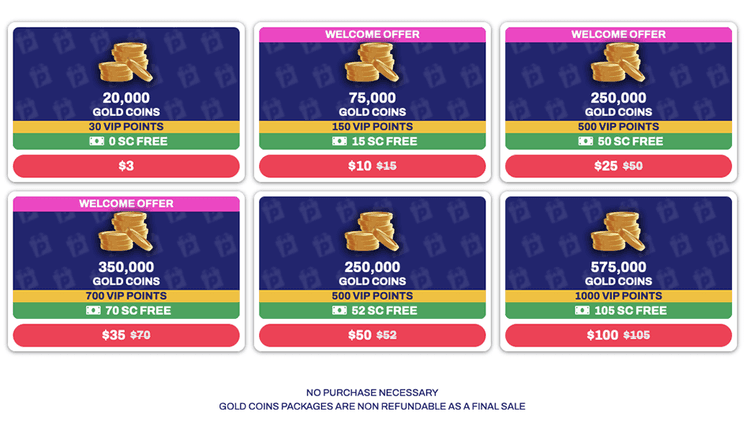 Real Prize Social Casino Packages
