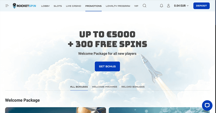 RocketSpin Casino spins
