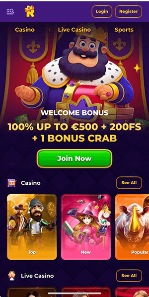 RoyalGame Casino on Mobile