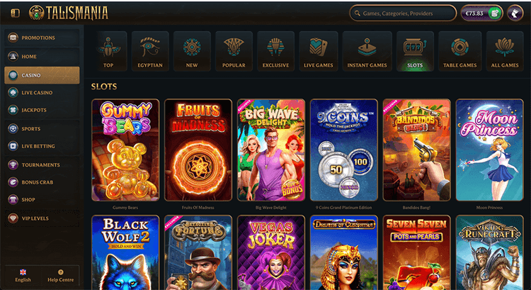 Talismania Popular Slots