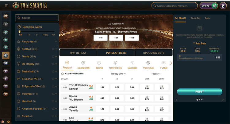 Talismania Sportsbook Overview