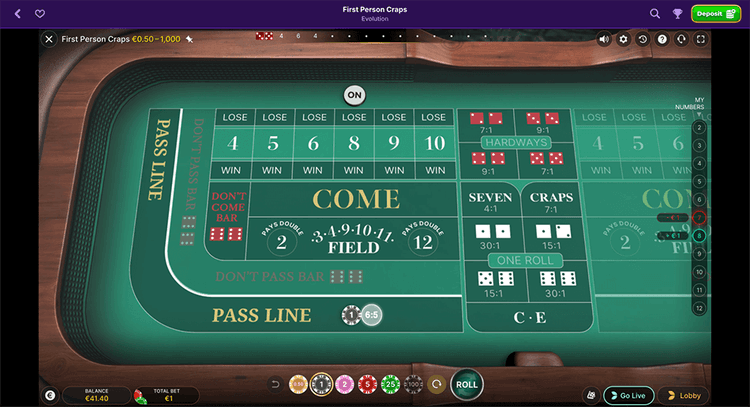 royal casino First Person Craps
