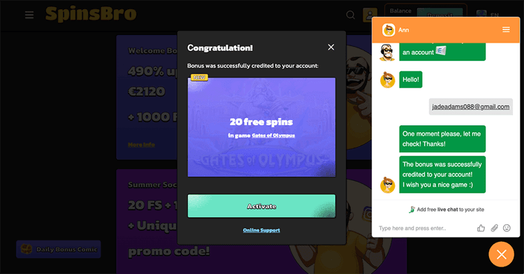 spinsbro No Deposit Bonus
