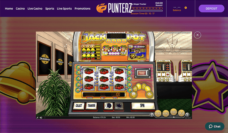 Punterz Casino jackpot