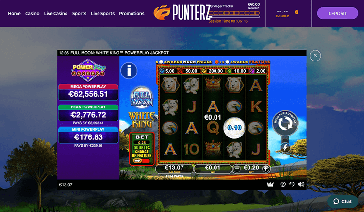 Punterz Casino powerplay