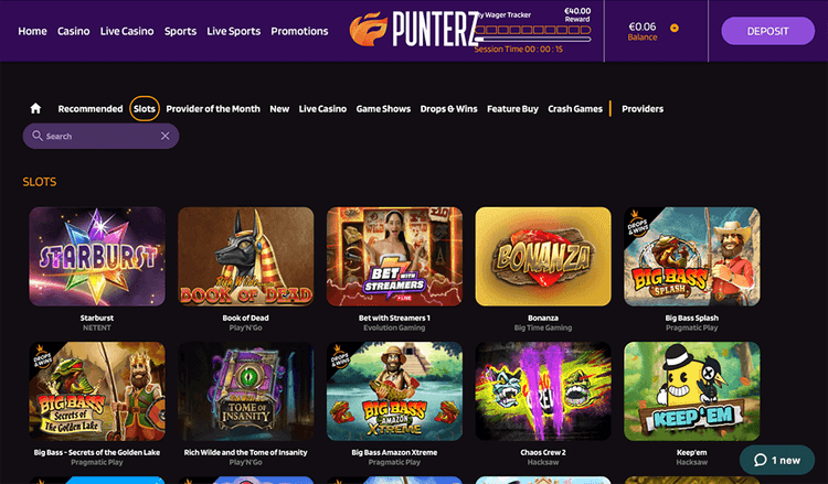 Punterz Casino slots