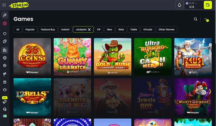 starzino casino games