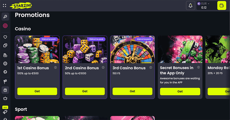 starzino casino promtions