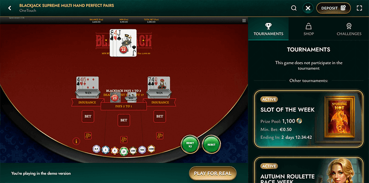 Cashed Casino blackjack