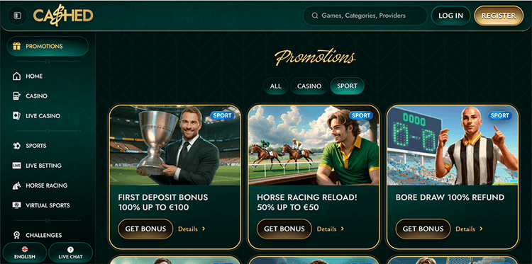 Cashed Casino promtions first