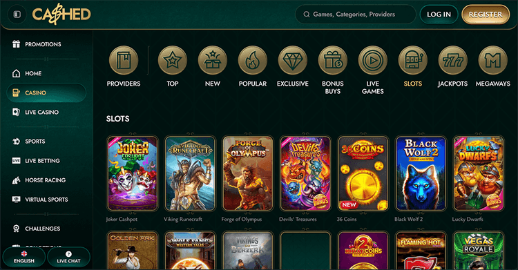 Cashed Casino promtions
