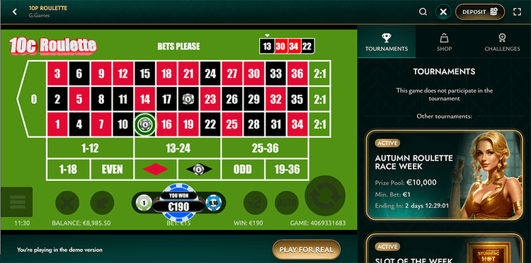 Cashed Casino roulette
