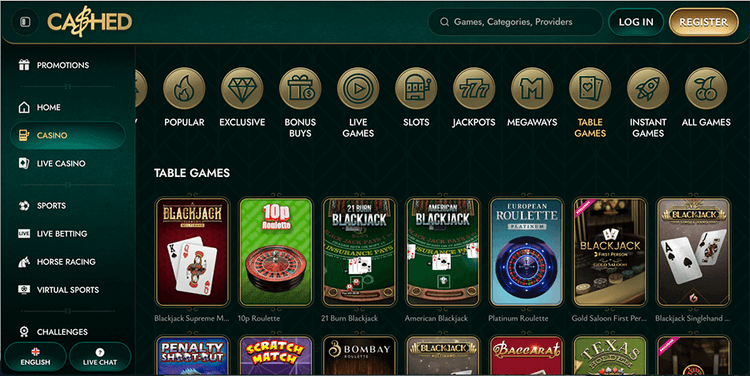 Cashed Casino table game
