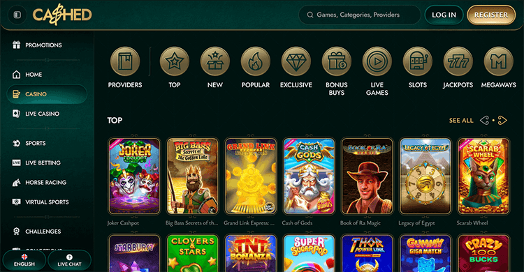 Cashed Casino top