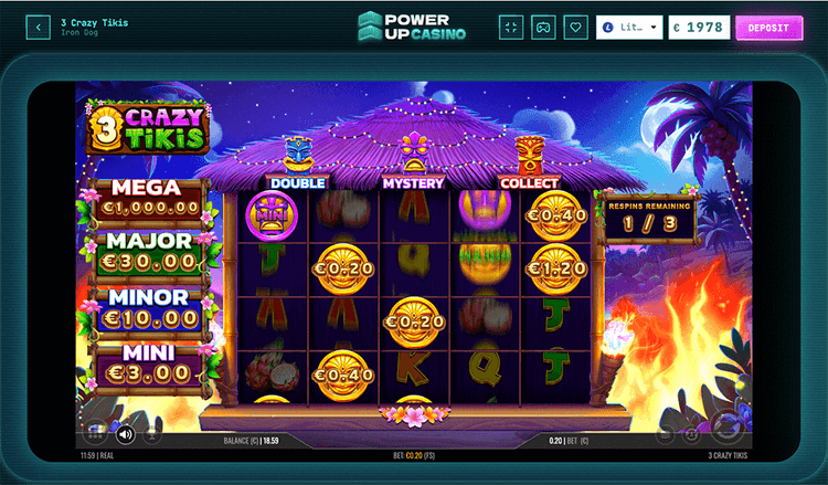 PowerUp Casino crazy tikis