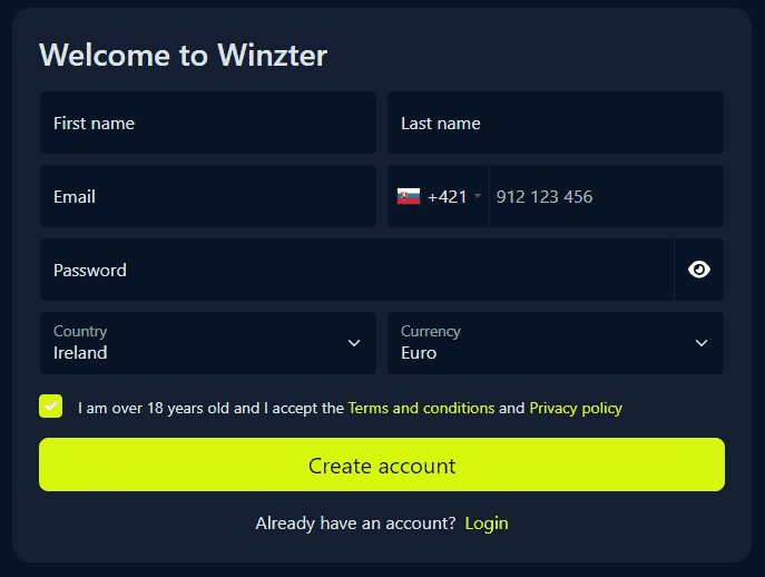 Winzter register