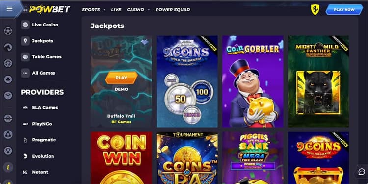 powbet casino jackpot